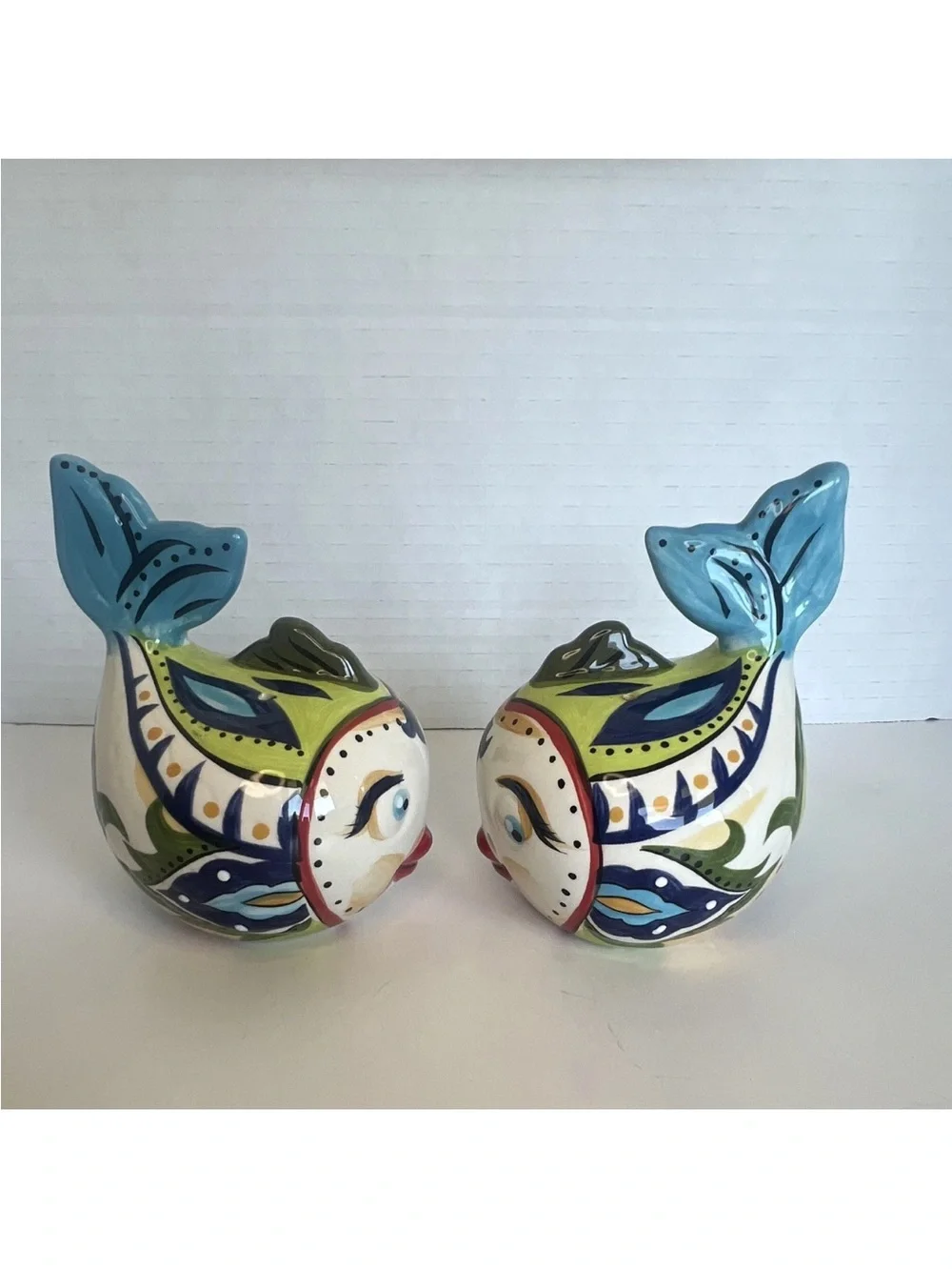Discontinued Espana Lifestyle Bocca Collection Whimsical Fish Salt & Pepper Set